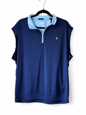 Low Country Livin XL Golf DriWay Sleeveless Pullover Navy Men’s